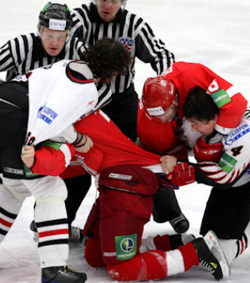 Бои без правил на хоккее